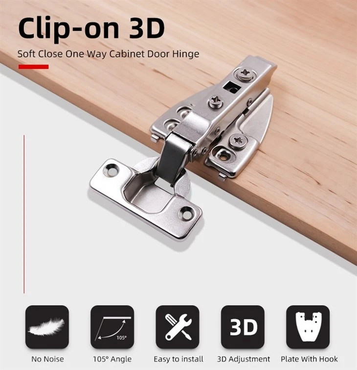 TEMAX Clip On Soft Closing Face Frame Cabinet Hinge